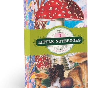 Mushroom Little Books - Set of 3 Notebooks, Nature Themed Journals, NWT